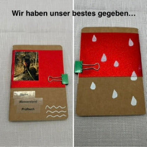 Wir haben für Skalli ein Notizbuch für ihre Spaziergänge gebastelt