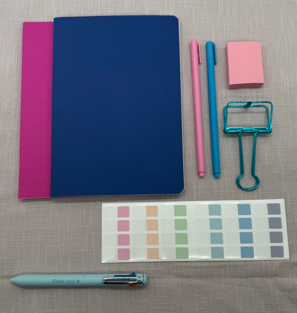 Set Farbe Minimalistisch Blau/Pink