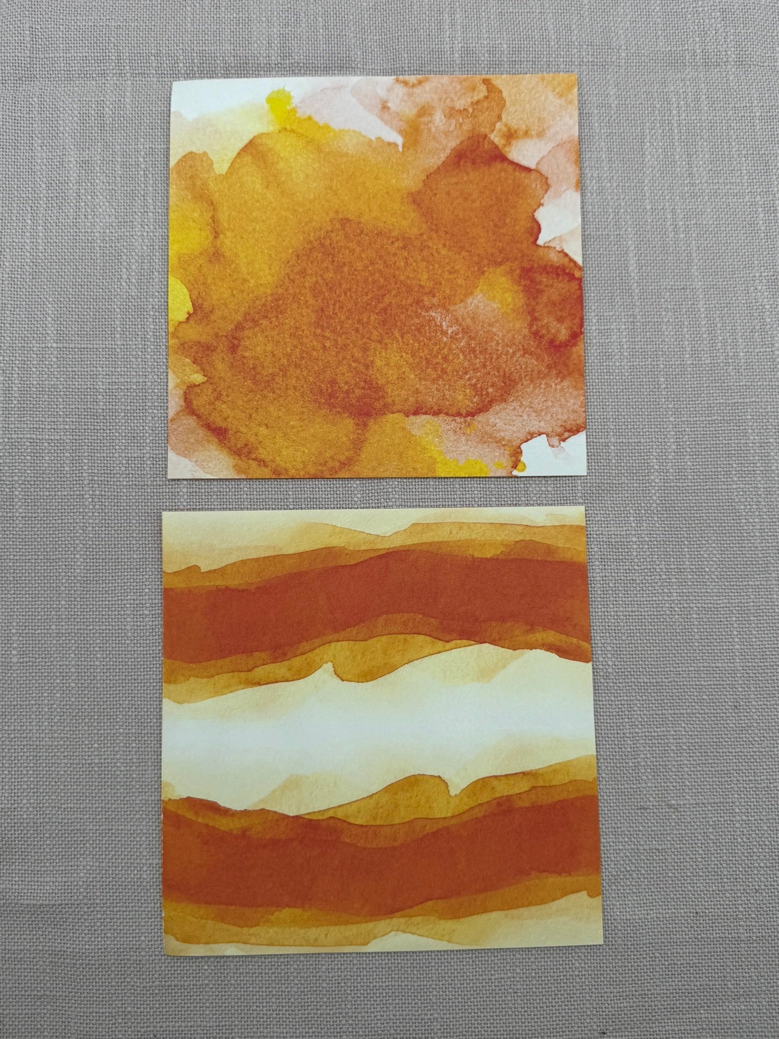 Origami Papier beidseitig nutzbar, mit Muster in Orange