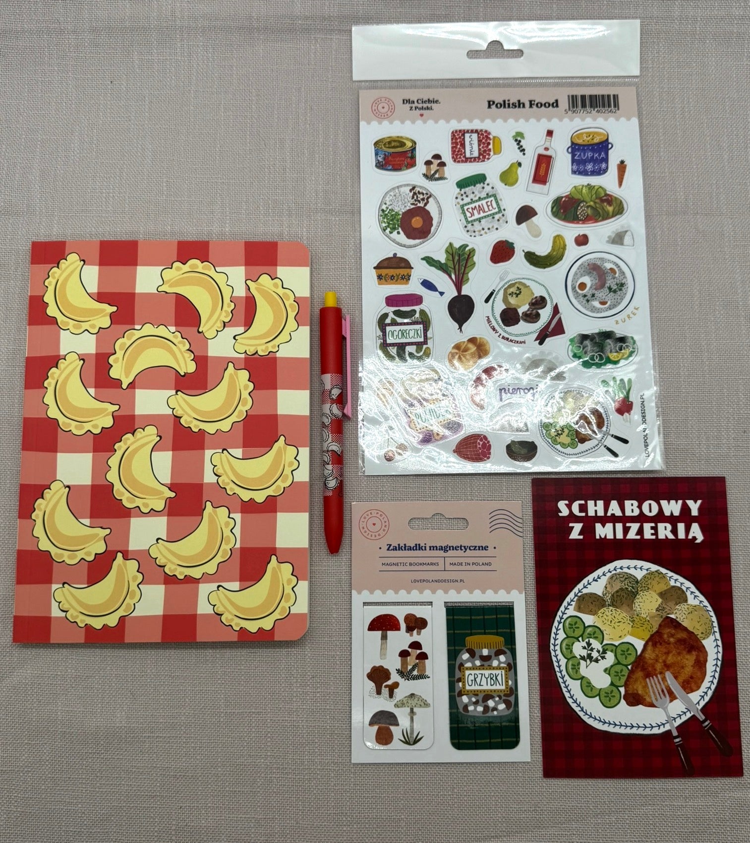 Geschenkset Pierogi dargestellt von oben